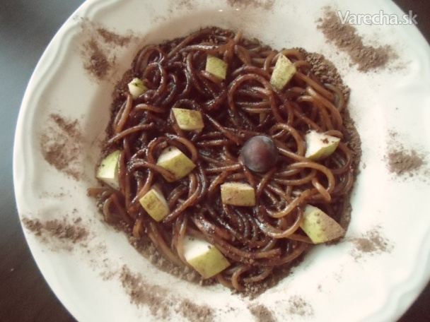 Čokoládovo-hruškové špagety(fotorecept) recept