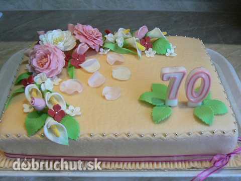 Fotorecept: Slávnostná narodeninová torta