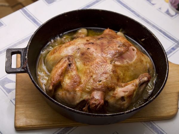 Pečené plnené kurča