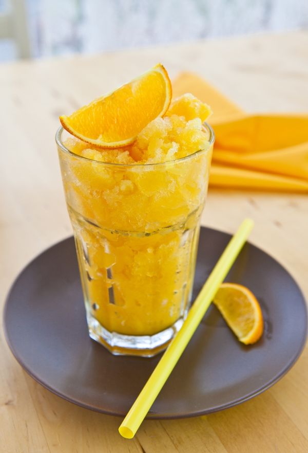 Pomarančová vodová zmrzlina Granita
