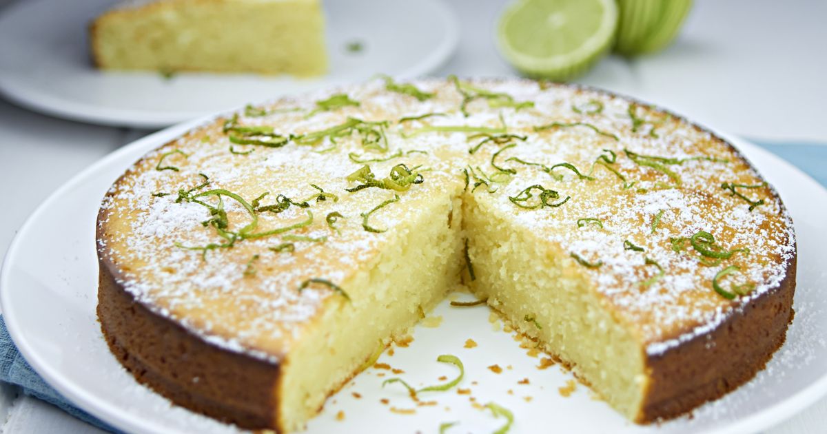 Limetkový koláč s olivovým olejom (hrnčekový recept) recept 45min.