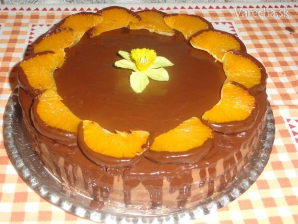 Čokoládovo-pomarančová torta (fotorecept) recept