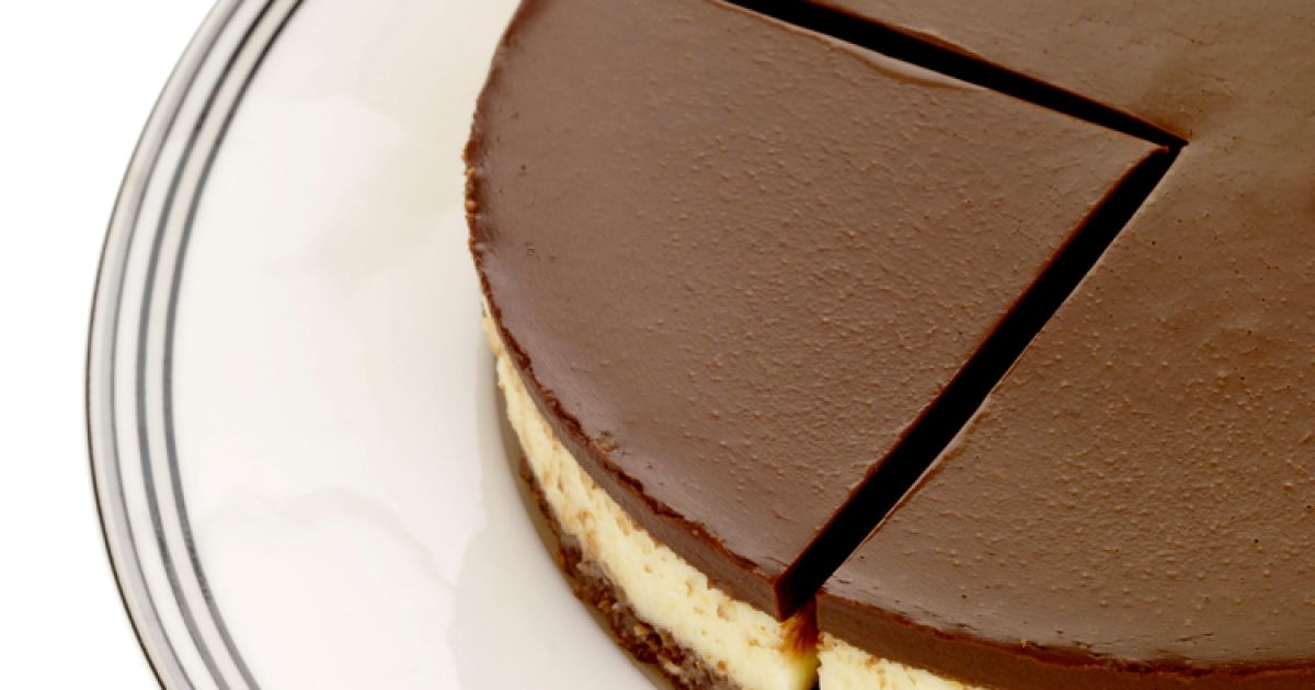 Dvojfarebný čokoládový cheesecake, fotogaléria 1 / 1.