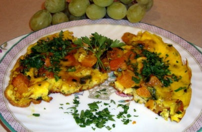 Omeleta s hokaido tekvicou (fotorecept) recept