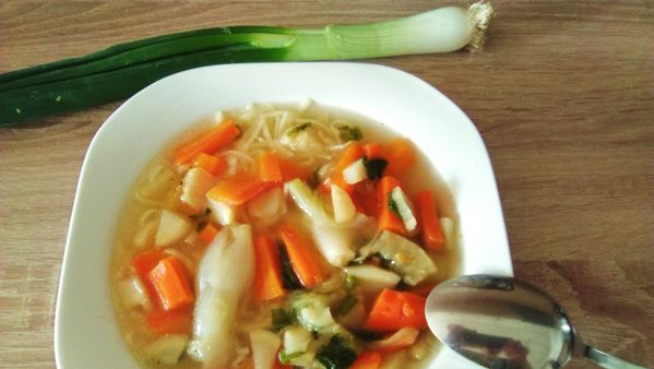 Zeleninová polievka s jarnou cibuľkou