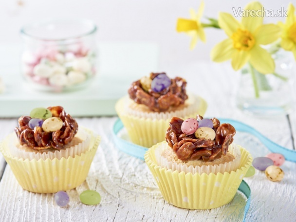 Veľkonočné cupcakes s čokoládovými hniezdami recept