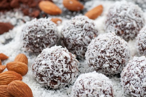 Čokoládové kokosové guľky