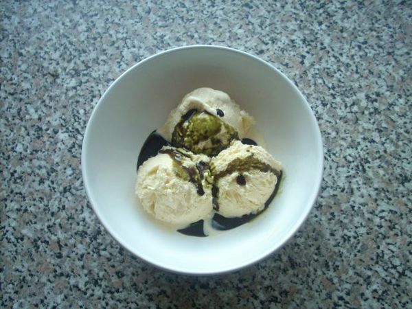 Vanilková zmrzlina s tradičným tekvicovým olejom