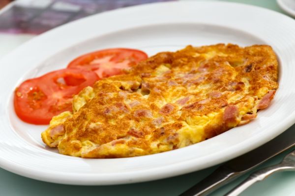Vajcová omeleta so šunkou