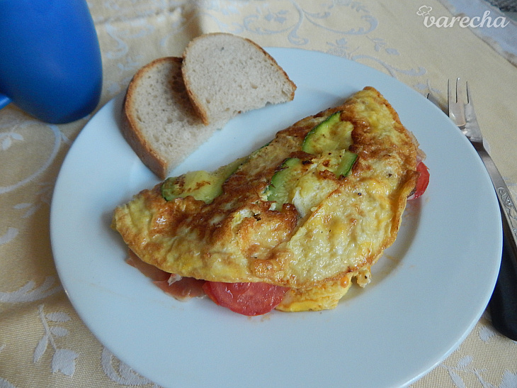 Plnená cuketová omeleta (fotorecept) recept