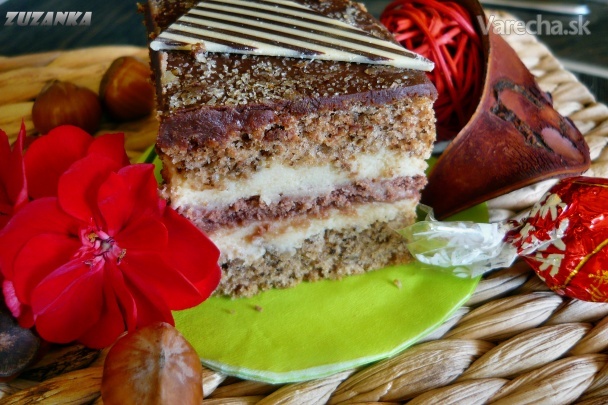Orechový koláč s Indiánom a krémom ganache (fotorecept ...