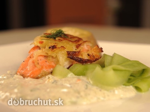 Video: Losos so zemiakovou krustou na uhorkovom pyré ...