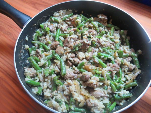 FOTORECEPT: Pečienkové rizoto so zelenou fazuľkou