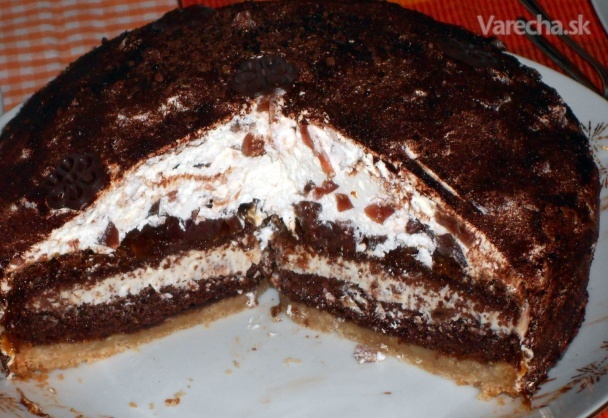 Čokoládová torta so slivkovým želé (fotorecept) recept