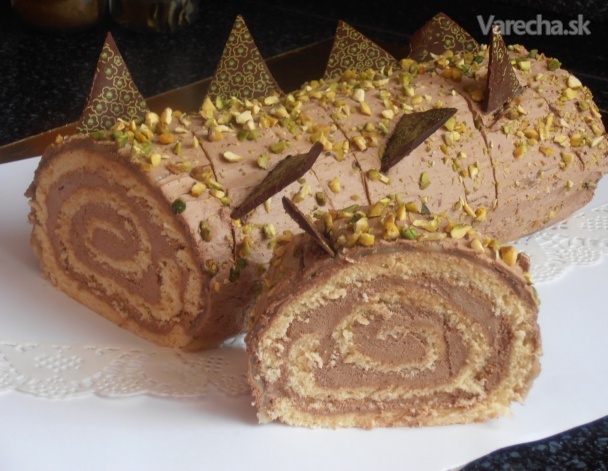 Čokoládovo marcipánová maxi roláda (fotorecept) recept
