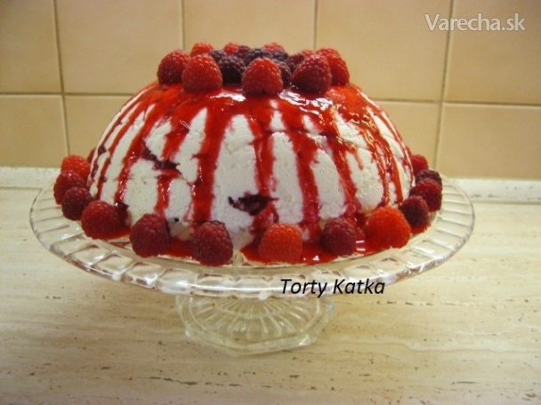 Malinovo-tvarohová torta nepečená (fotorecept) recept