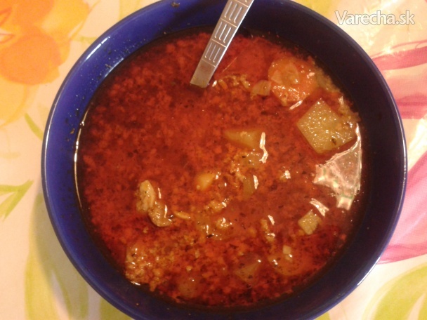 Hustá gulášová polievka z mletého mäsa (fotorecept) recept ...