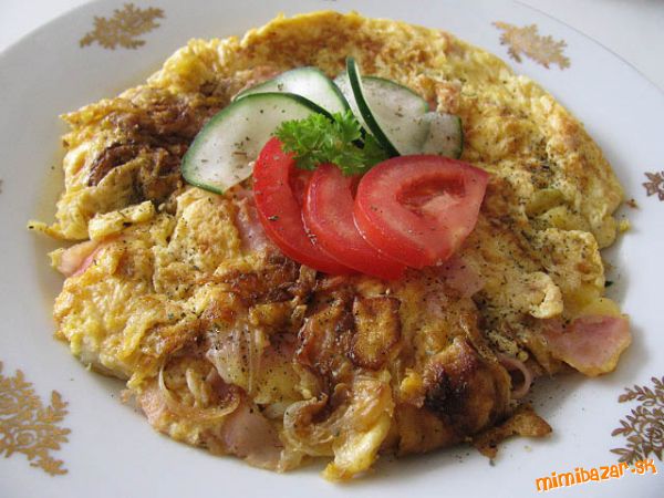 Omeleta s cuketou baklažánom patizónom