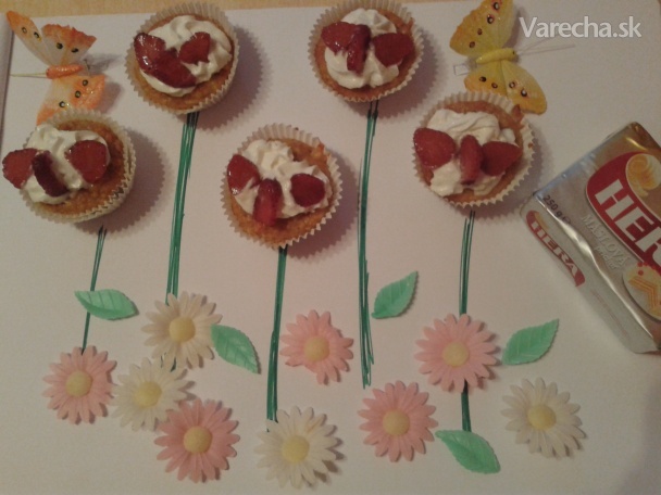Kvetinky cupcakes recept