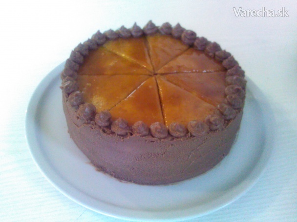 Čokoládovo-karamelová torta (fotorecept) recept