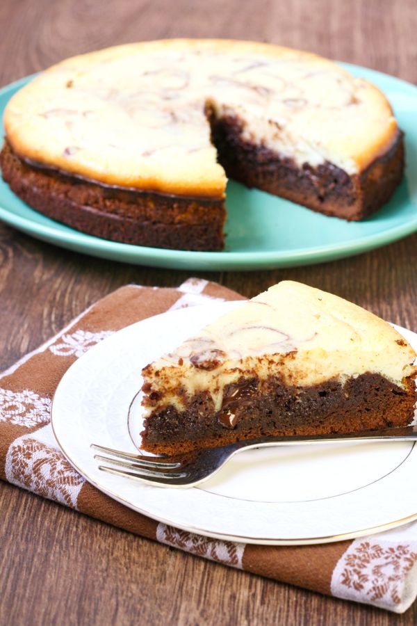 Torta brownie a cheesecake