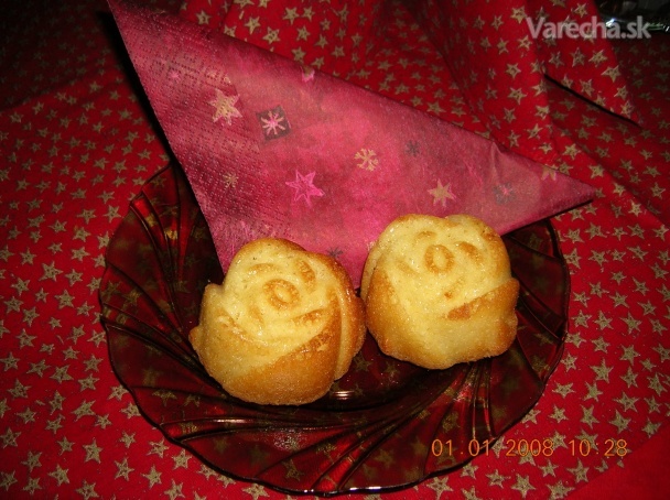 Muffiny v tvare ruže recept