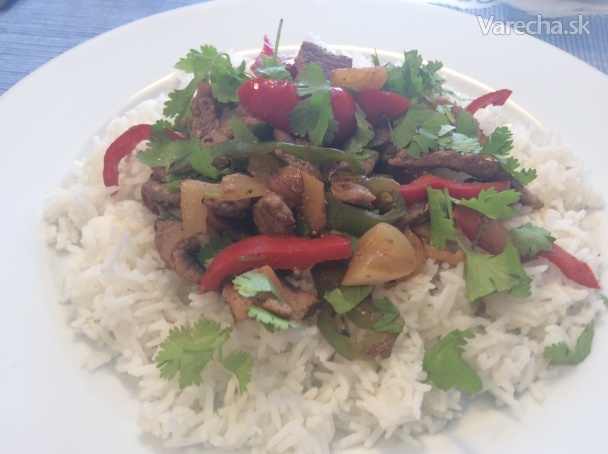 Thajský stir-fry s teľacím mäsom a paprikami (fotorecept) recept ...