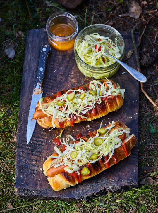 Hot dog s pikantnou kapustou recept