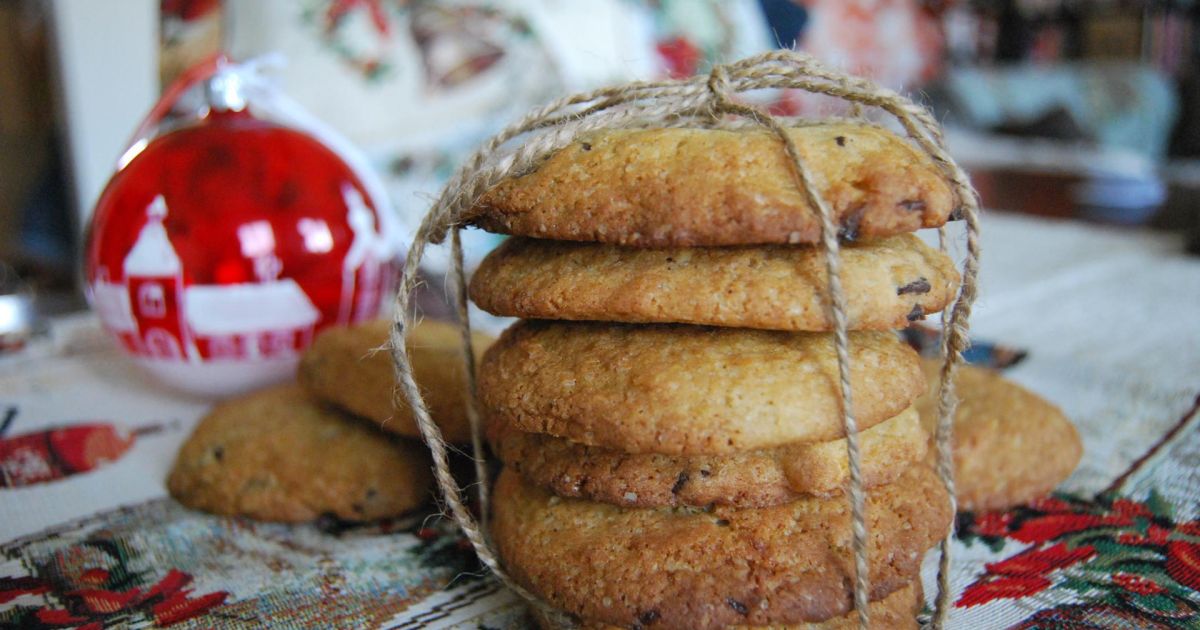 Vianočné cookies s čokoládou a brusnicami, fotogaléria 1 / 1.
