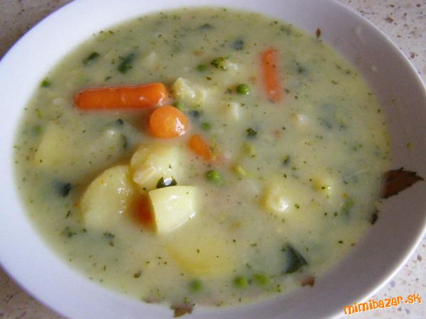 krémová polievka z mrazenej zeleniny