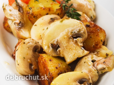 Pečené zemiaky s hubami