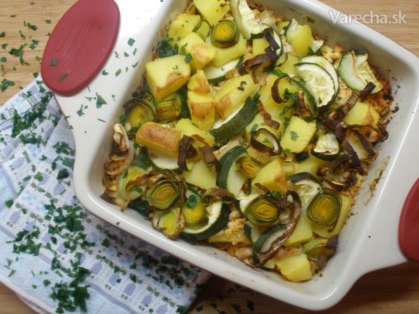 Zapekané zemiaky s tvarohom a zeleninou recept