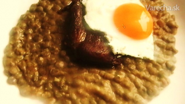Vajíčko, mäsko a šošovička (fotorecept) recept