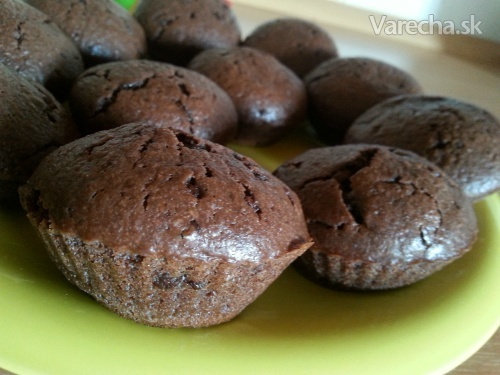 Čokoládové muffiny Vany (fotorecept) recept