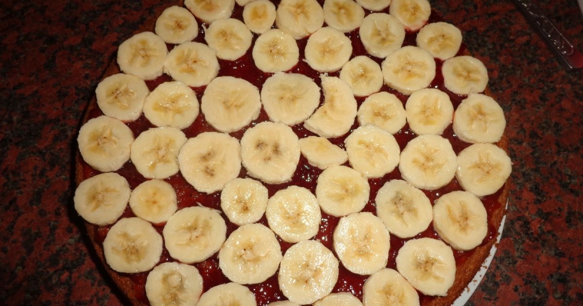 Banánovo-jahodová torta s pudingom, fotogaléria 5 / 6.