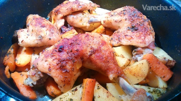 Pečené kura na novej zeleninke recept
