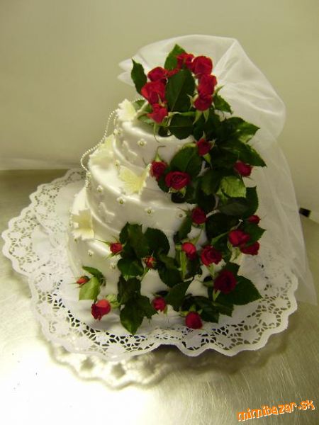 Svatební s živými růžemi K 20.výročí svatby.