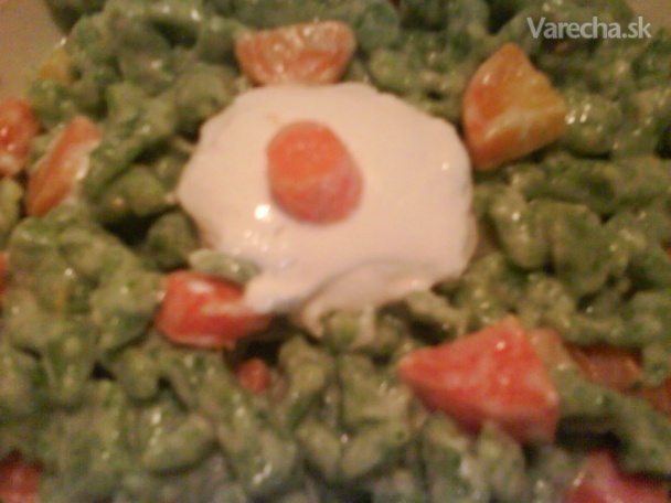 Špenátové halušky so syrom a mrkvou (fotorecept) recept ...