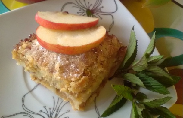 Jablkový koláč sypaný bez vajíčka (fotorecept) recept