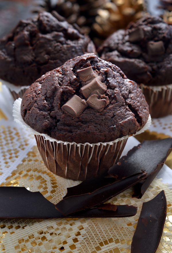 Muffiny s trojitou dávkou čokolády