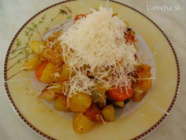 Zapečené zeleninové zemiaky (fotorecept) recept
