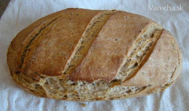 Kváskový chlebík zo 4 druhov múky (fotorecept) recept