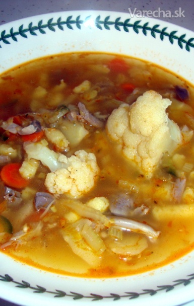 Zeleninová polievka s drobkami z morky (fotorecept) recept ...