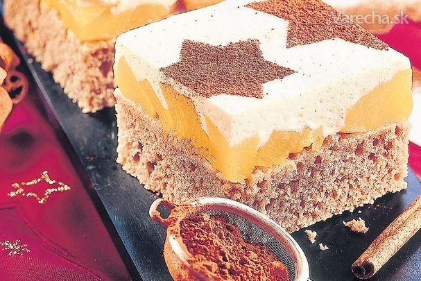Broskyňový koláč s hviezdičkami recept