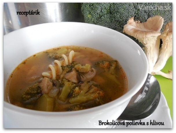 Brokolicová polievka s hlivou recept