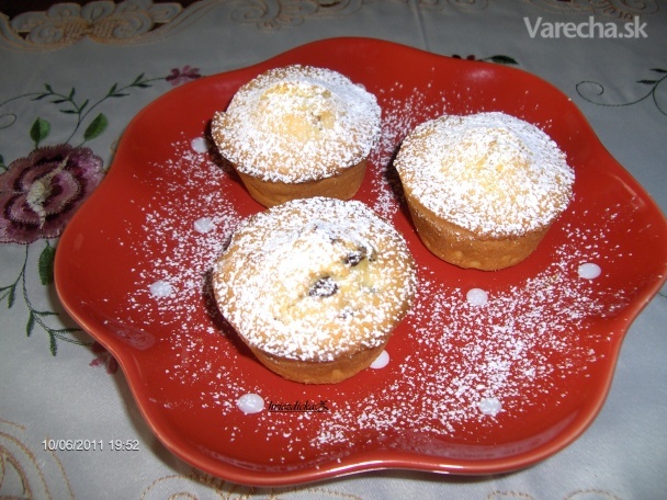Muffiny s čokoládou a hrozienkami (fotorecept) recept