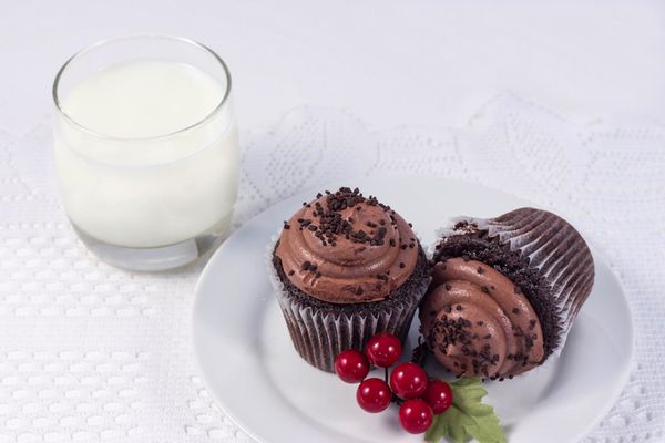 Čokoládové cupcakes s čokoládový krémom