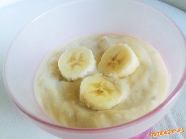Vanilkovo banánový riccotový puding