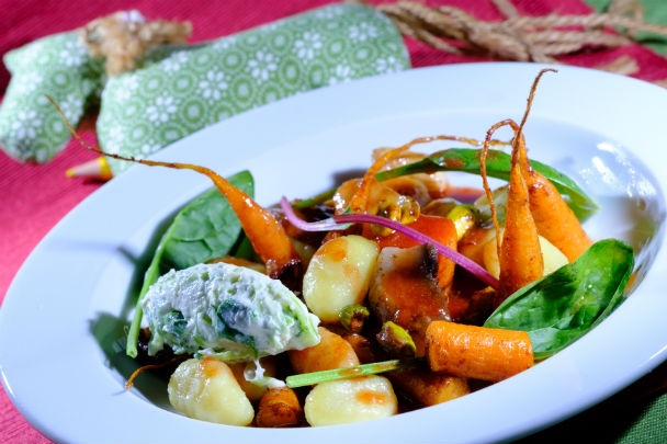 Gnocchi so zeleninovým demi-glace a s hubami recept