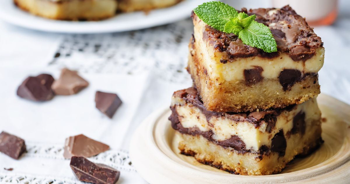 Hrnčekové čokoládovo-vanilkové cheesecake kocky, Fotka č. 1 ...